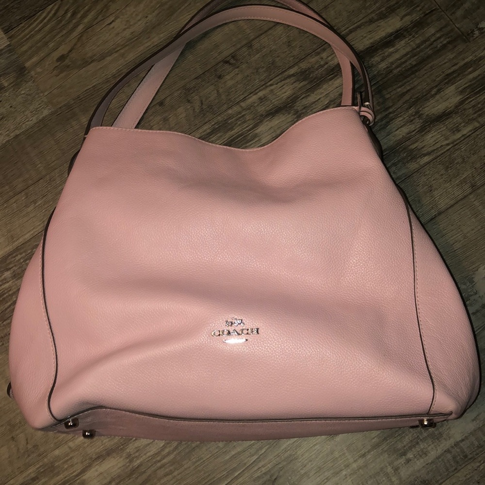 Coach Pink Pebble Leather Handbag